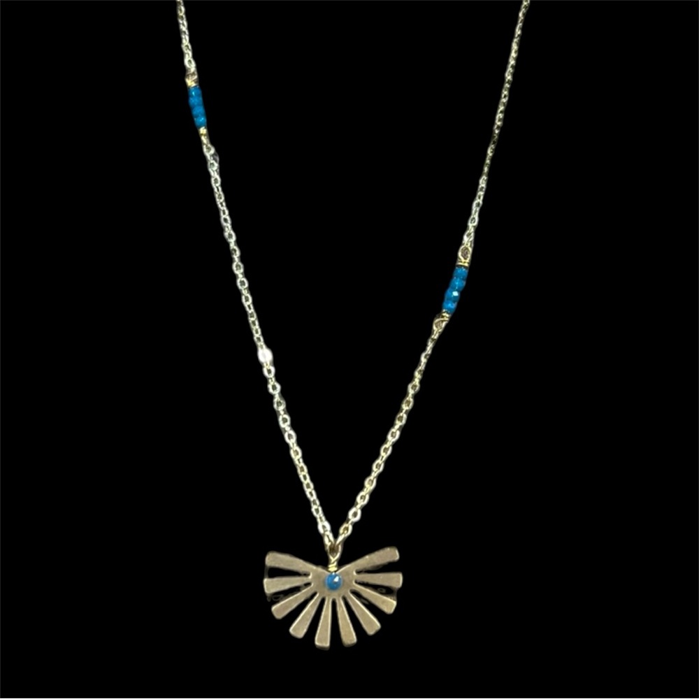 Hand Crafted Brass Sunburst Necklace